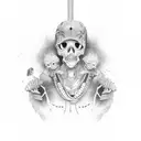 Skateboard old school  tattoo design idea