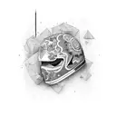 Skateboard old school  tattoo design idea