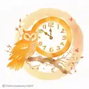 witchy owl 11:11 clock tattoo design idea