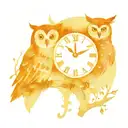 witchy owl 11:11 clock tattoo design idea