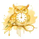 witchy owl 11:11 clock tattoo design idea