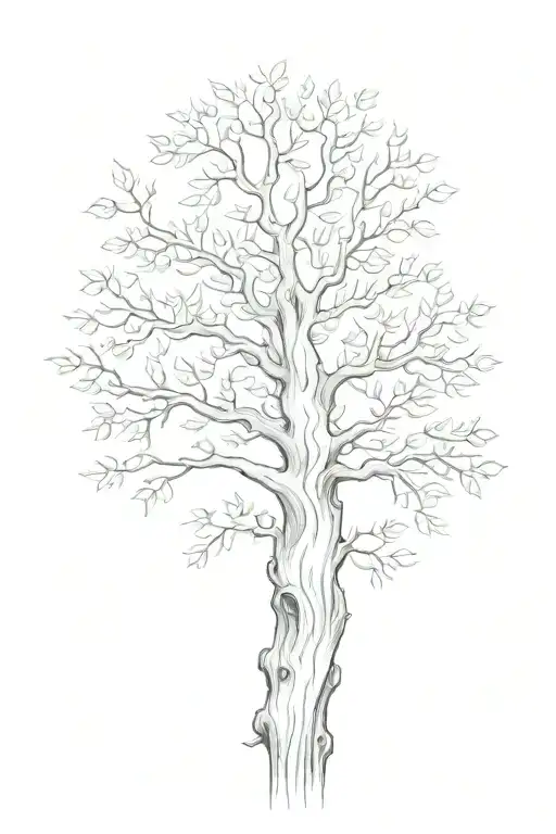 I want a leg tattoo. A beech tree behind my leg. Let its roots start from my heel. It has pencil work and beautiful shad tattoo design idea