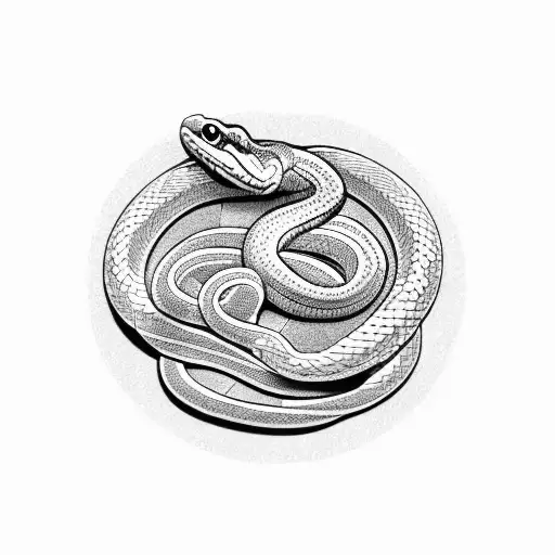 boa snake on chest  tattoo design idea
