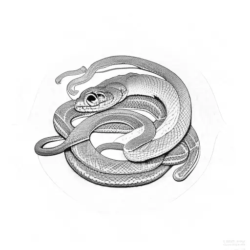 Boa Snake on chest tattoo design idea