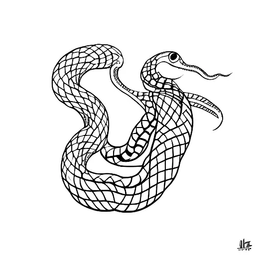 boa snake tattoo design idea