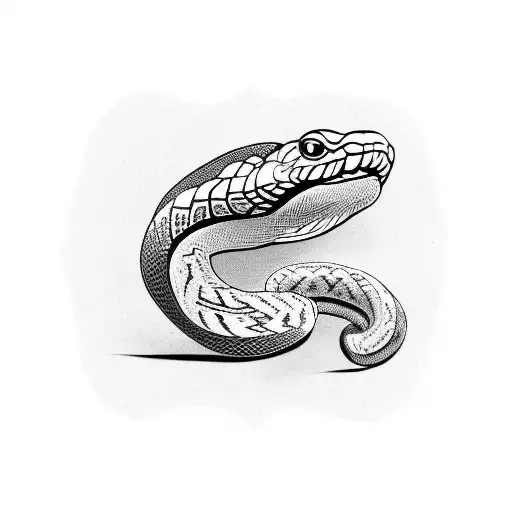 boa snake on chest  tattoo design idea