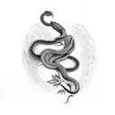 boa snake tattoo design idea