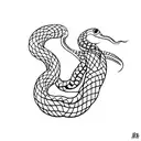 boa snake tattoo design idea