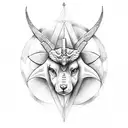 trinity with gemini, capricorn, aries tattoo design idea