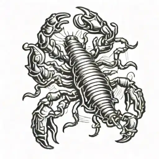 scorpion wrapped tattoo design idea