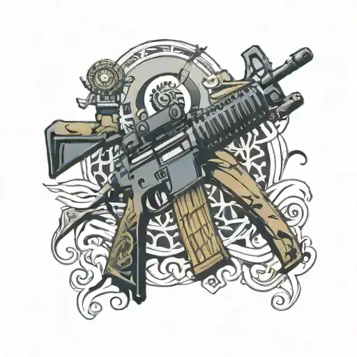 M16 rifle tattoo design idea