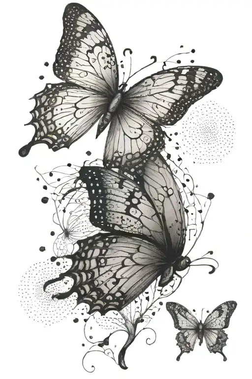 papillon caraibe tattoo design idea