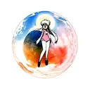 moon sun tattoo design idea