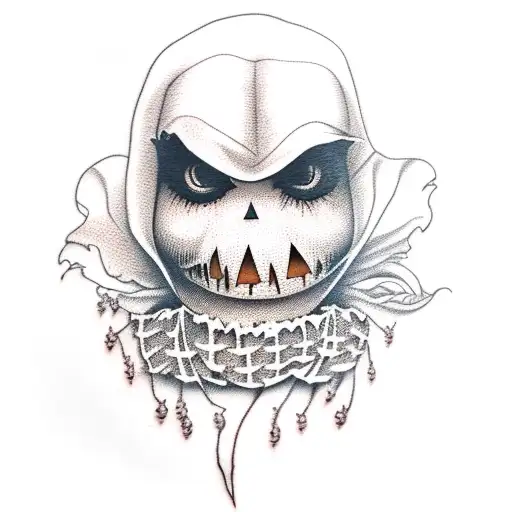 scarecrow pumpkins feminine  tattoo design idea