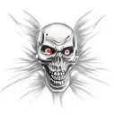 creepy spooky Halloween vampire coffin grave tattoo design idea