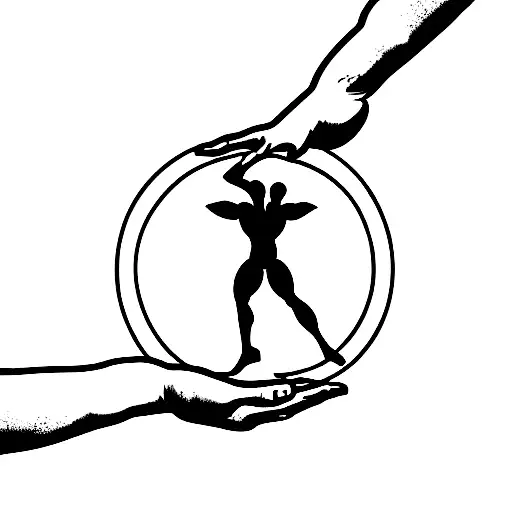 bodybuilder holding the world  tattoo design idea