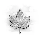 Maple Leaf filled with union jack and ukrainian flags tattoo design idea