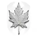 Maple Leaf filled with union jack and ukrainian flags tattoo design idea