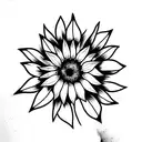 two sunflowers  tattoo design idea