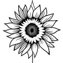 two sunflowers  tattoo design idea