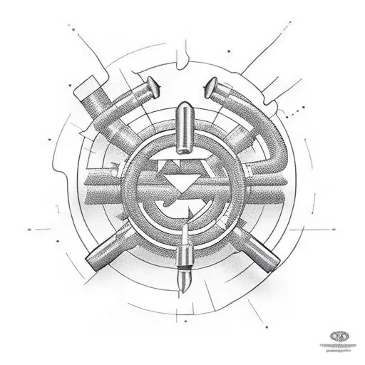 Electricity bolts forming the shape of a hip hop dancer tattoo design idea