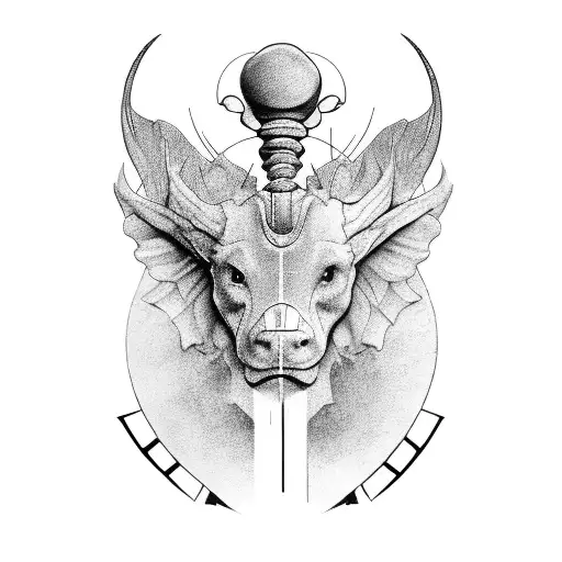 Virgo plus scorpio tattoo design idea