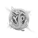 jormungandr fighting Thor  tattoo design idea