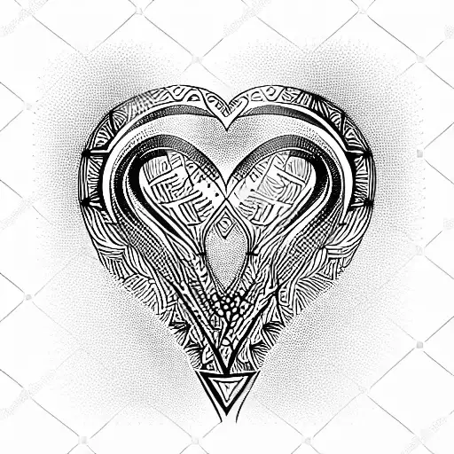 pattern of love tattoo design idea