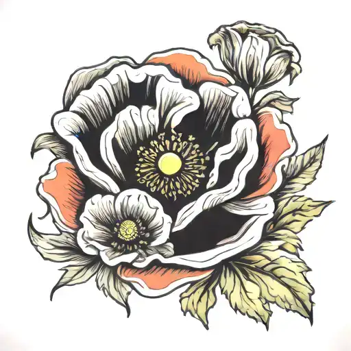 poppy flower memorial tattoo tattoo design idea