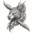 A tattoo featuring a collection of the client's favorite objects transformed into mythical creatures, creating a unique and personal design tattoo design idea