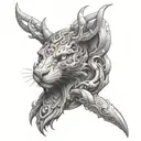 A tattoo featuring a collection of the client's favorite objects transformed into mythical creatures, creating a unique and personal design tattoo design idea