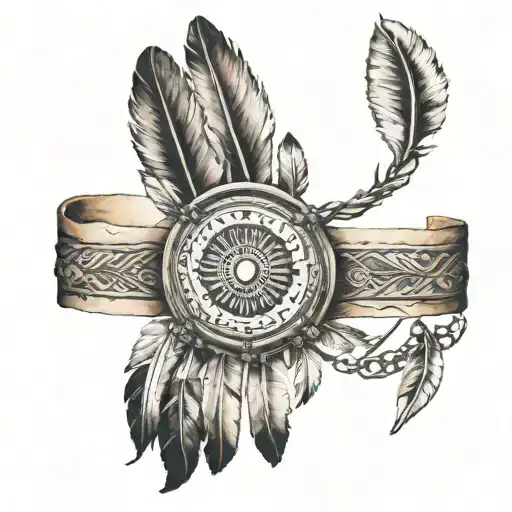 native american wrist tattoo bracelet tattoo design idea