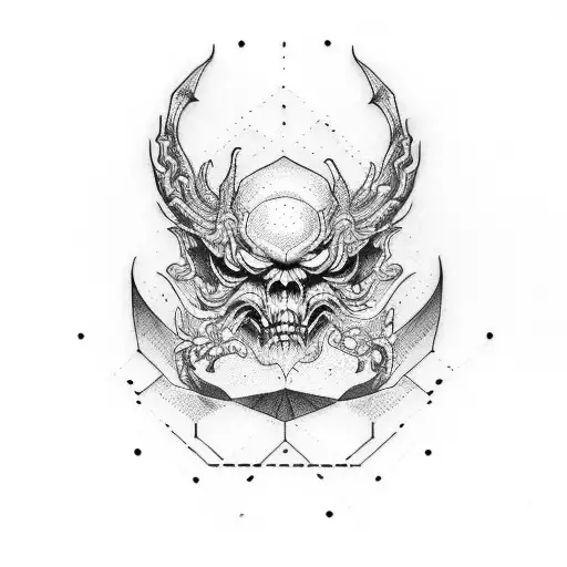 Demonio de Lego tattoo design idea