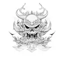 Demonio de Lego tattoo design idea