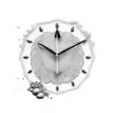 Sacred Sand Clock tattoo design idea