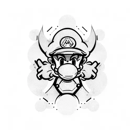 mario tattoo design idea