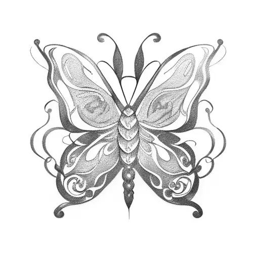 Semicolon butterfly  tattoo design idea