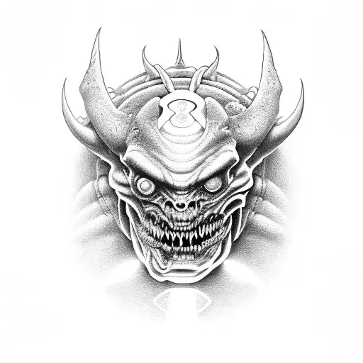 Cacodemon from Doom tattoo design idea