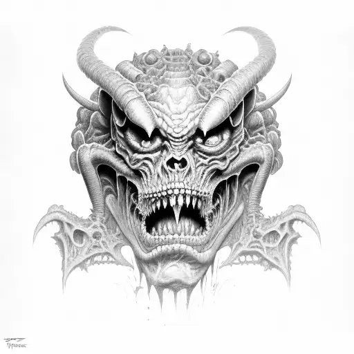 Cacodemon from Doom tattoo design idea