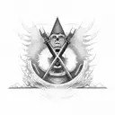 War is peace, Freedom is slavery, Ignorance is strength tattoo design idea