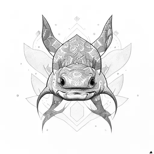 maoria pattern carolina hammerhead tattoo design idea
