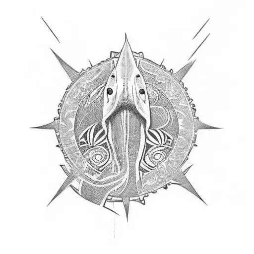 maori hammerhead tattoo design idea