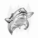 maori pattern hammerhead shark tattoo design idea