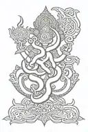 trishul om tattoo design idea