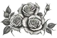 Roses for Memorial tattoo for Kelsey Taylor  tattoo design idea