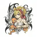 fairy tail anime tattoo design idea