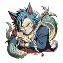 fairy tail anime tattoo design idea