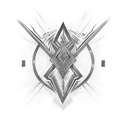 A black and grey tattoo of a tribal design with lyrics from a favorite Polish rap song tattoo design idea