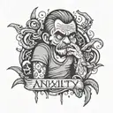 anxiety, overthinking, dad memorial tattoo design idea