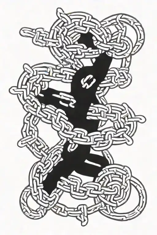 chain links tattoo design idea